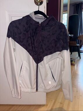 Two-Tone Purple & White Pineapple Born Primitive Hooded Zip Jacket